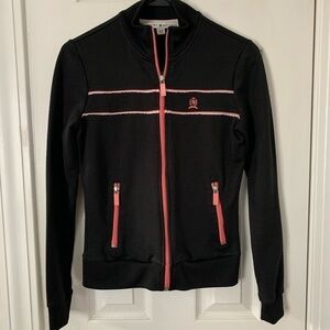 Tommy Hilfiger Black Zip up Jacket Size XS #615